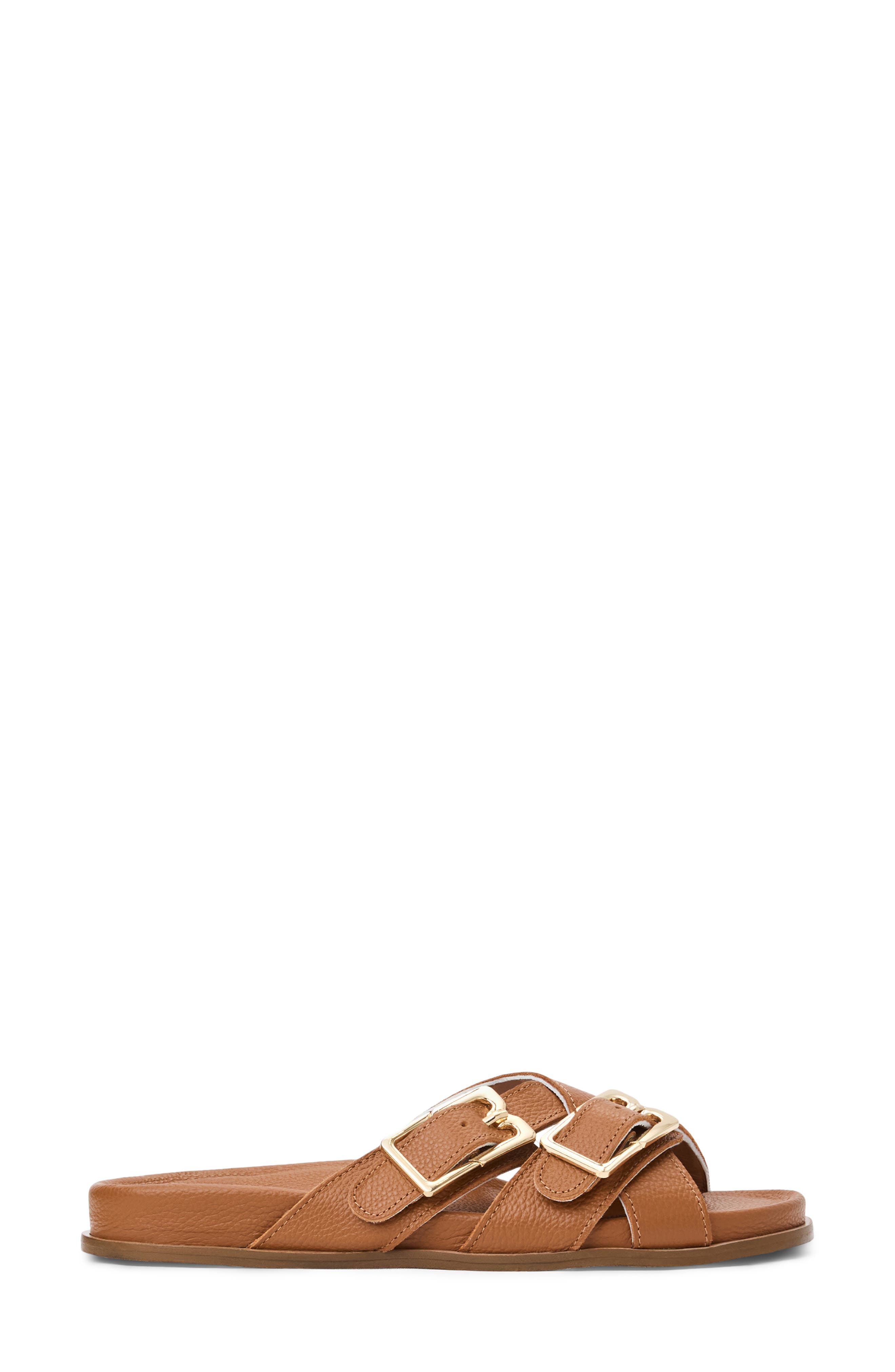 Genesis Slide Sandal, Alternate, color, COGNAC TUMBLED