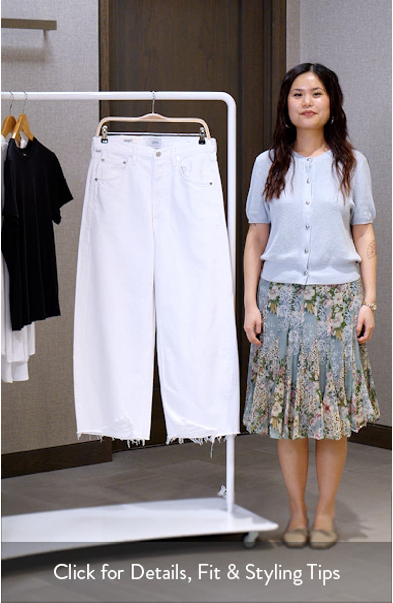 Ayla Raw Hem Crop Wide Leg Jeans, sales video thumbnail