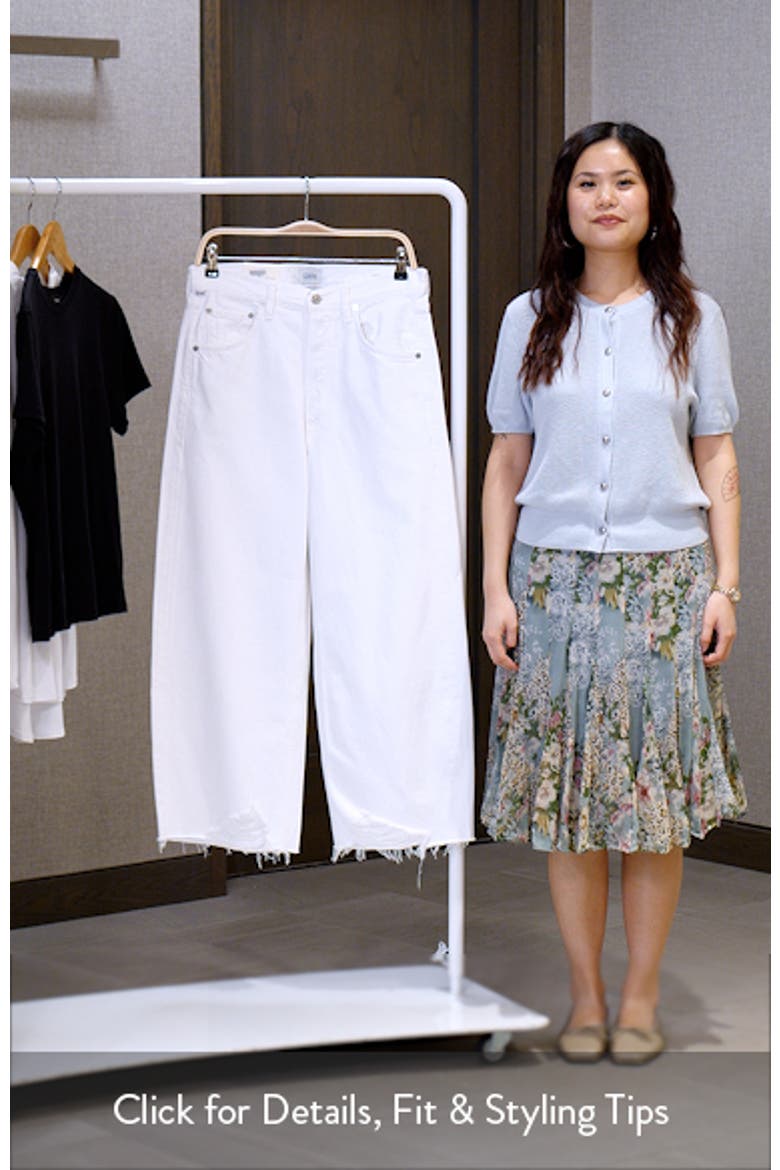 Ayla Raw Hem Crop Wide Leg Jeans video