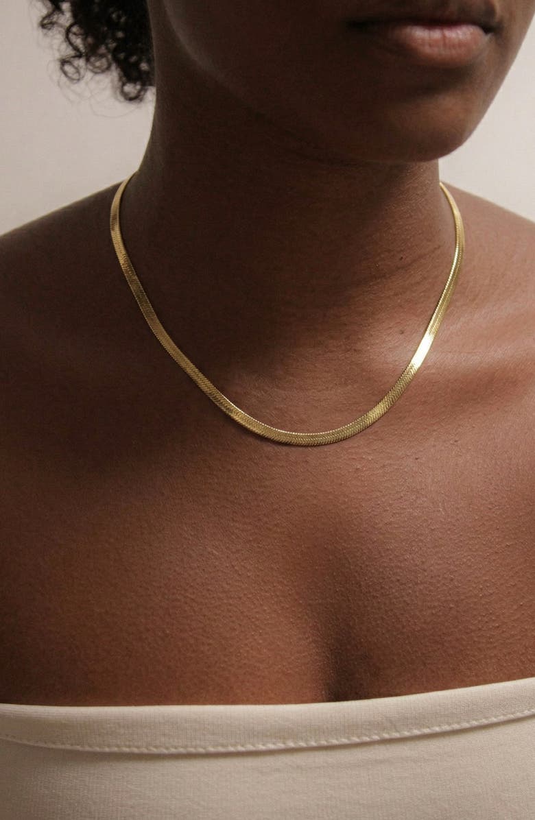 YOJ Montana Grande Snake Chain Necklace in Gold, Alternate, color, Gold