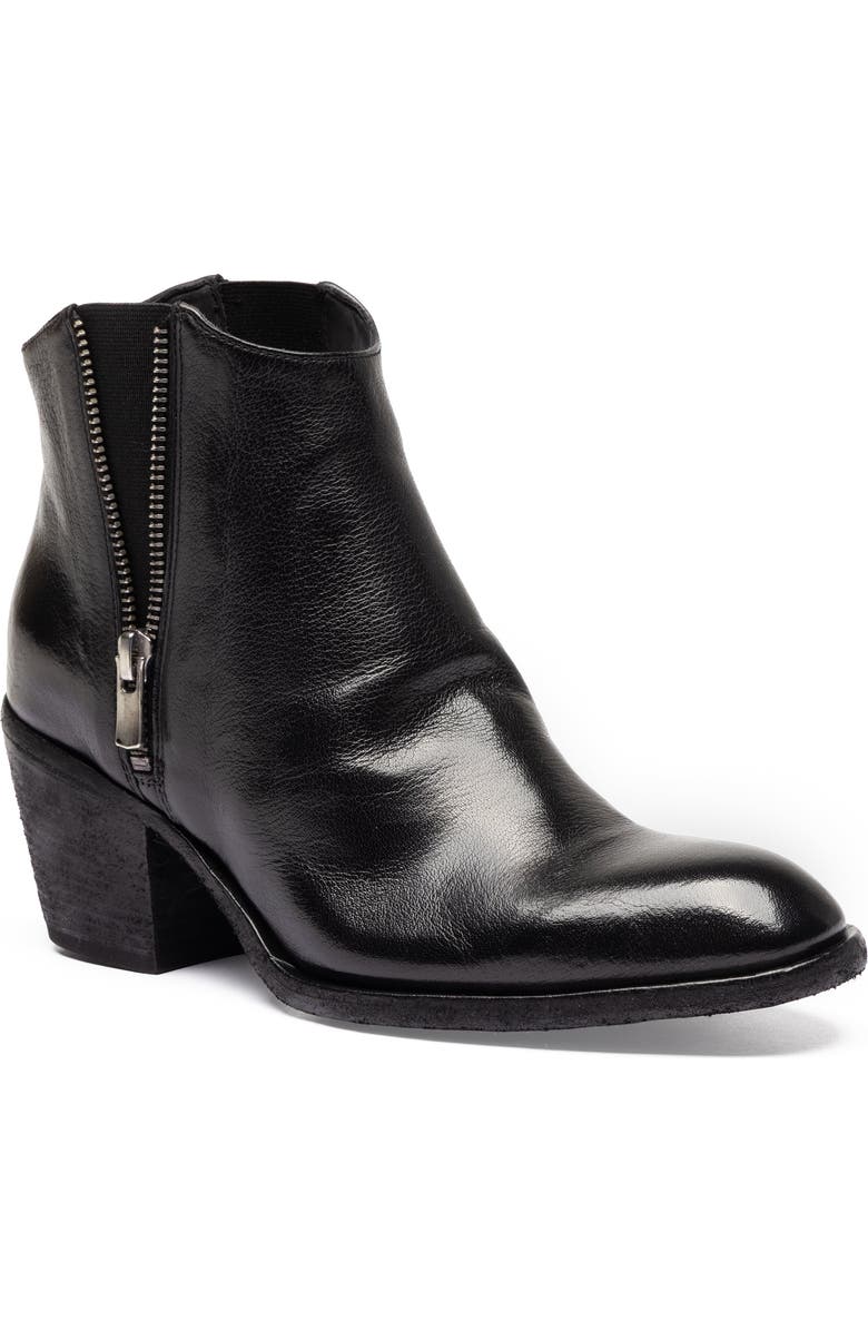 Officine Creative Sydne 015 Suede Pointed-Toe Bootie, Main, color, Black