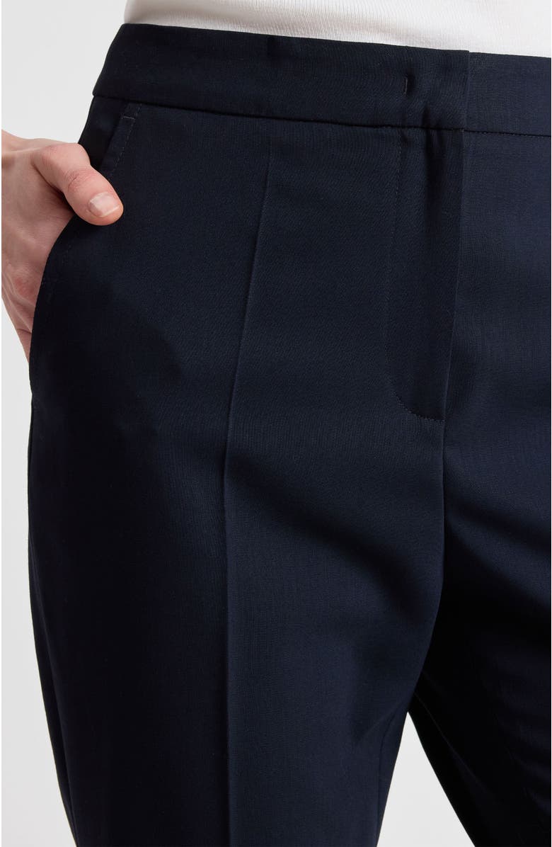 Santorelli Bethany Flared Pant in Virgin Wool Stretch, Alternate, color, Midnight