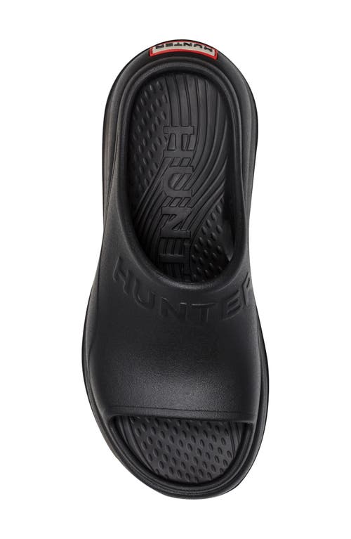 Hunter Haddie Platform Slide Sandal In Black 001