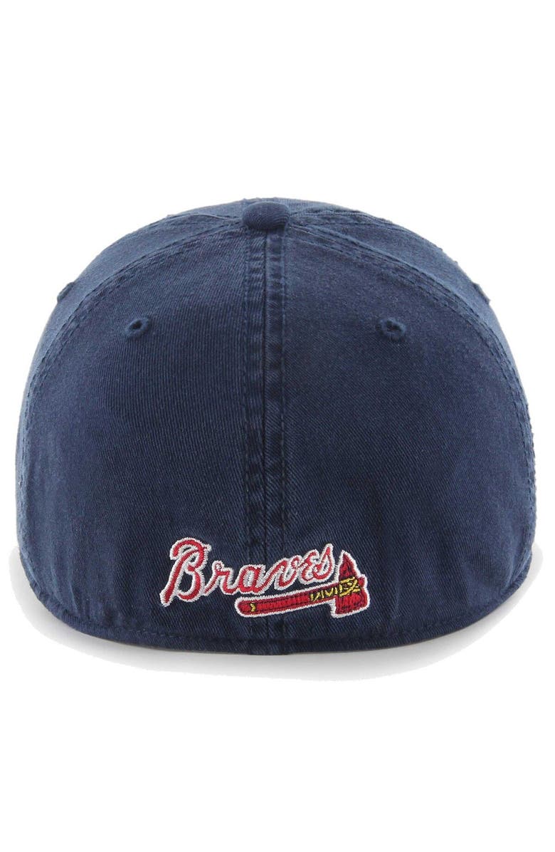 '47 Men's '47 Navy Atlanta Braves Franchise Logo Fitted Hat, Alternate, color,