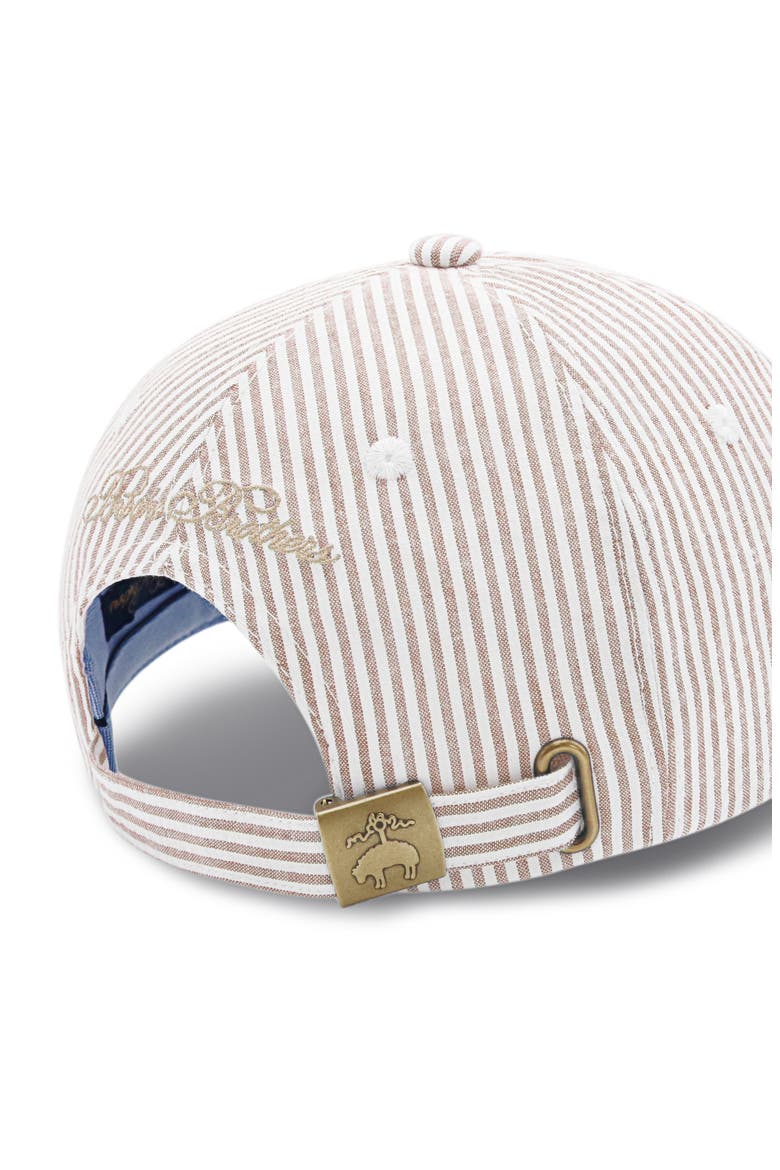 Stripe Seersucker Baseball Cap, Alternate, color, CAMEL