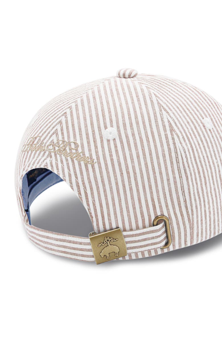 Brooks Brothers Stripe Seersucker Baseball Cap, Alternate, color, Camel