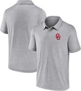 FANATICS Men's Fanatics Branded Gray Oklahoma Sooners Striated Primary Logo Polo