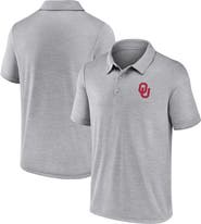 FANATICS Men's Fanatics Branded Gray Oklahoma Sooners Striated Primary Logo Polo