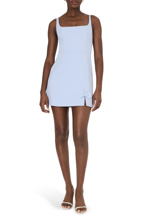 Whisper Bow Slit Minidress