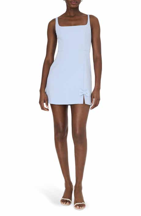 French Connection Whisper Bow Slit Minidress