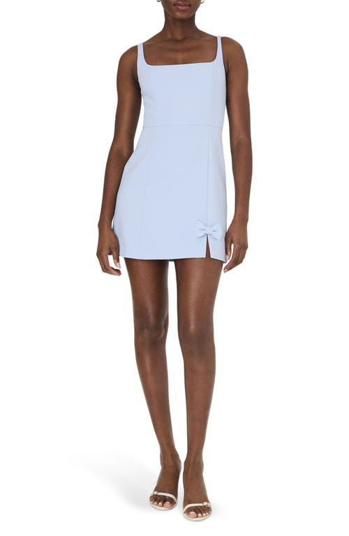 French Connection Whisper Bow Slit Minidress In Cashmere Blue