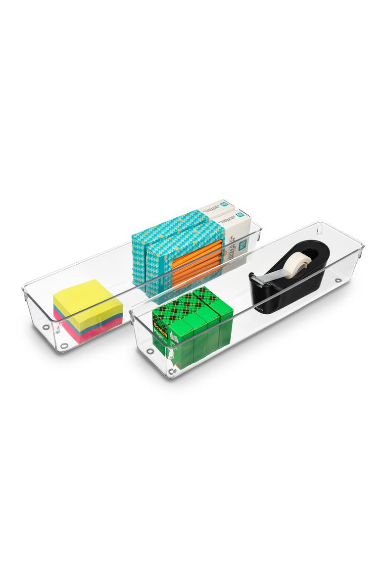 Small 2-Pack Storage Bins, Alternate, color, CLEAR