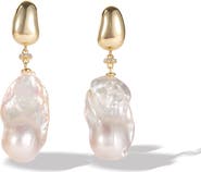 Classicharms Doris Large Freshwater Baroque Pearl Drop Earrings