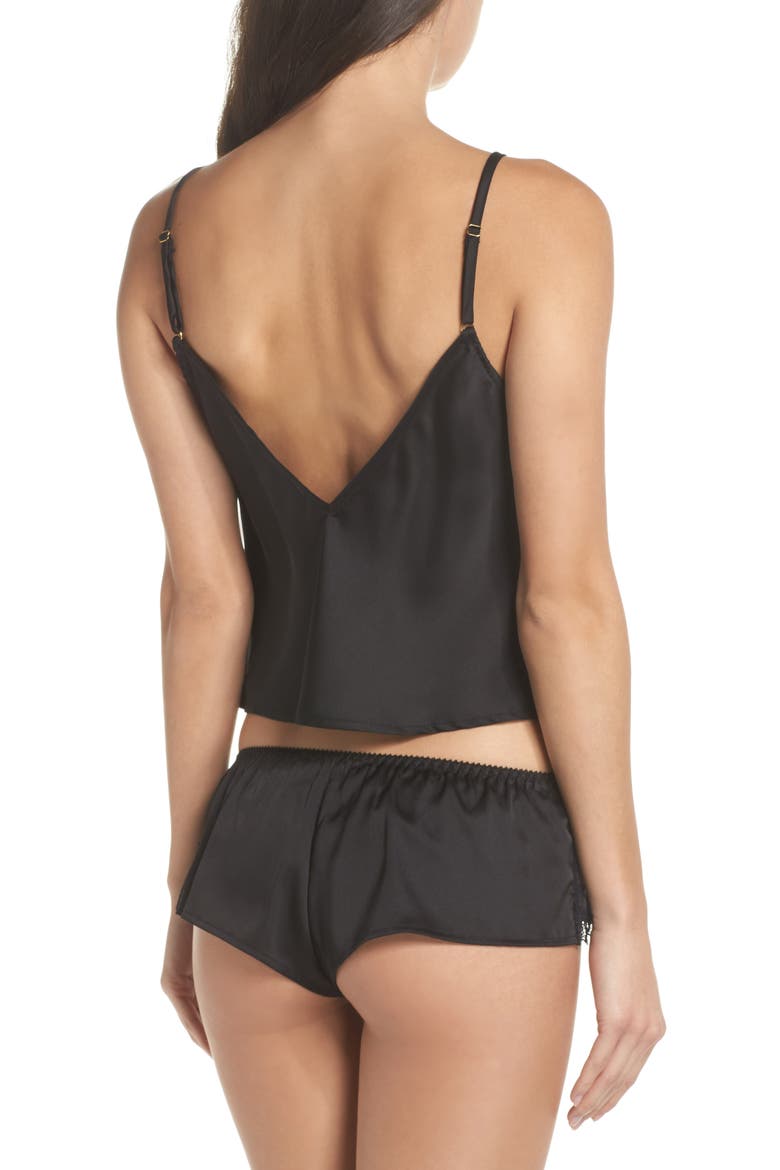 Short Pajamas & Eye Mask Set, Alternate, color, BLACK