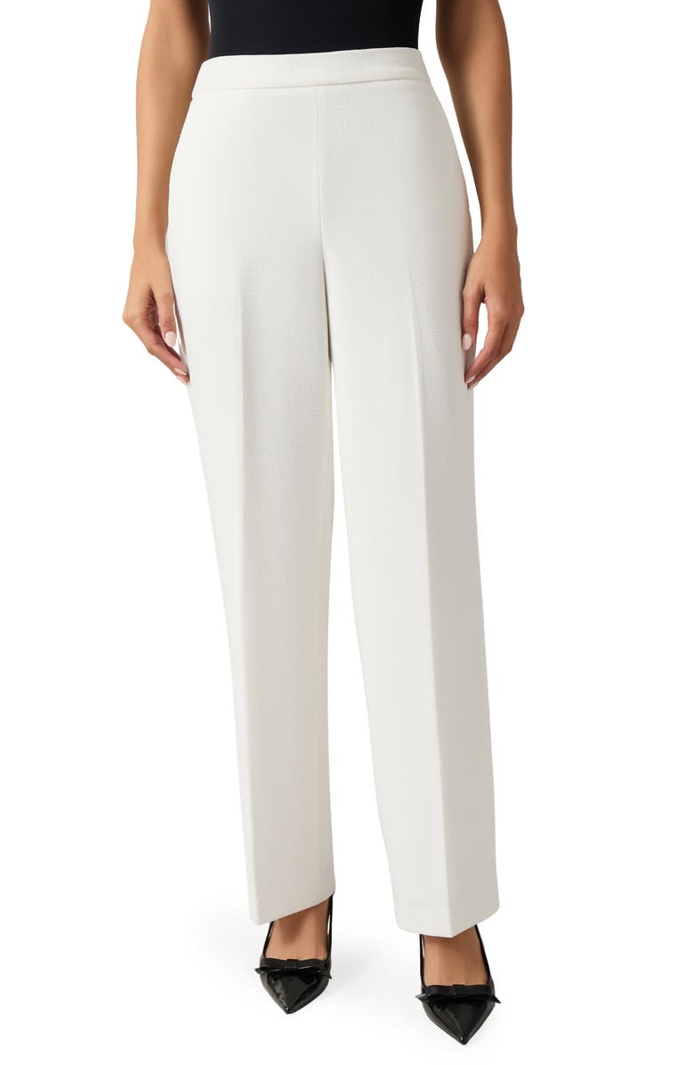 KASPER Pull-On Trouser Pants, Main, color, Vanilla Ice