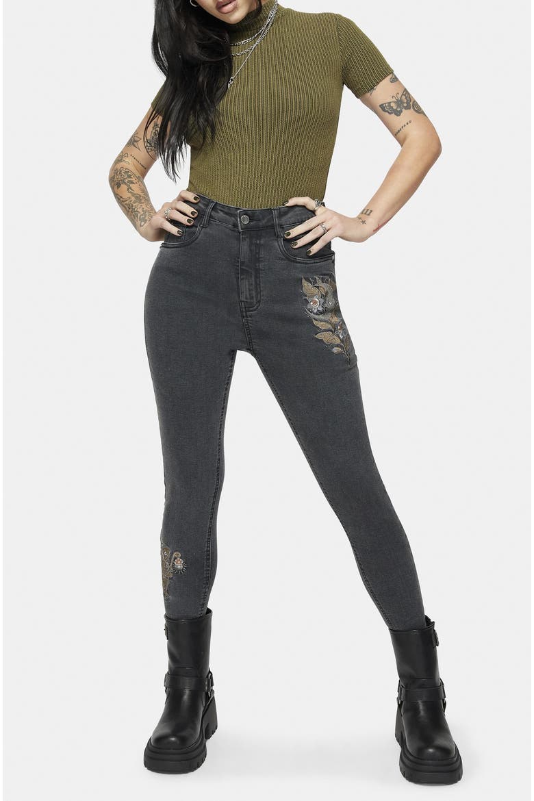 Hexborn Baba Yaga Denim Skinny Jean, Alternate, color, Grey