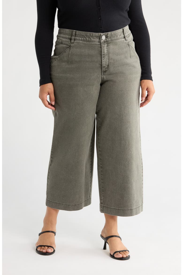 Wyatt Skyrise High Waist Ankle Wide Leg Jeans, Main, color, WASHED THYME