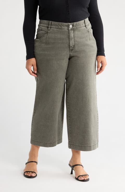 Wyatt Skyrise High Waist Ankle Wide Leg Jeans (Plus)