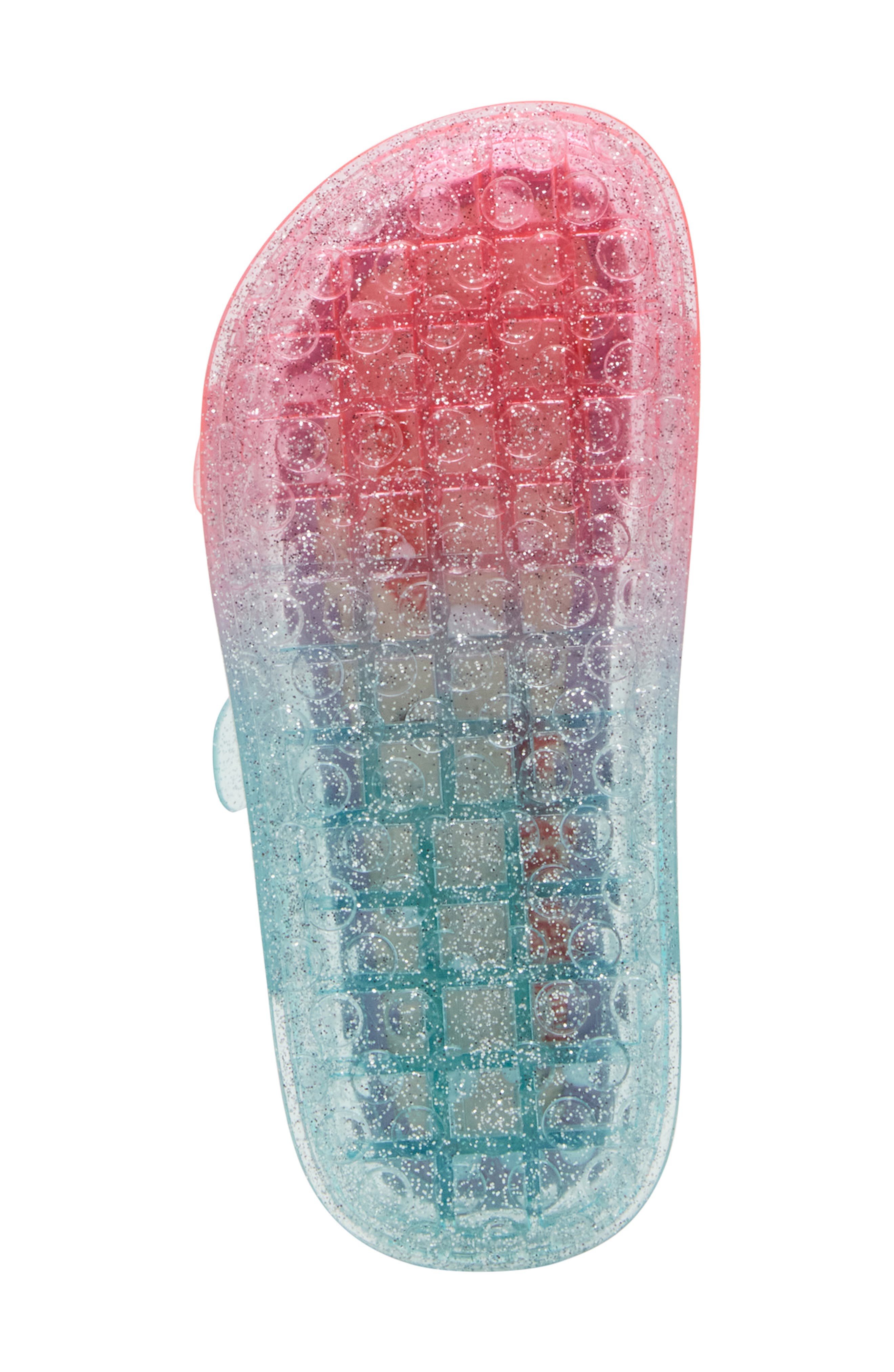 Steve Madden JLolli Glitter Rainbow Jelly Sandal, Alternate, color, Blue Ombre