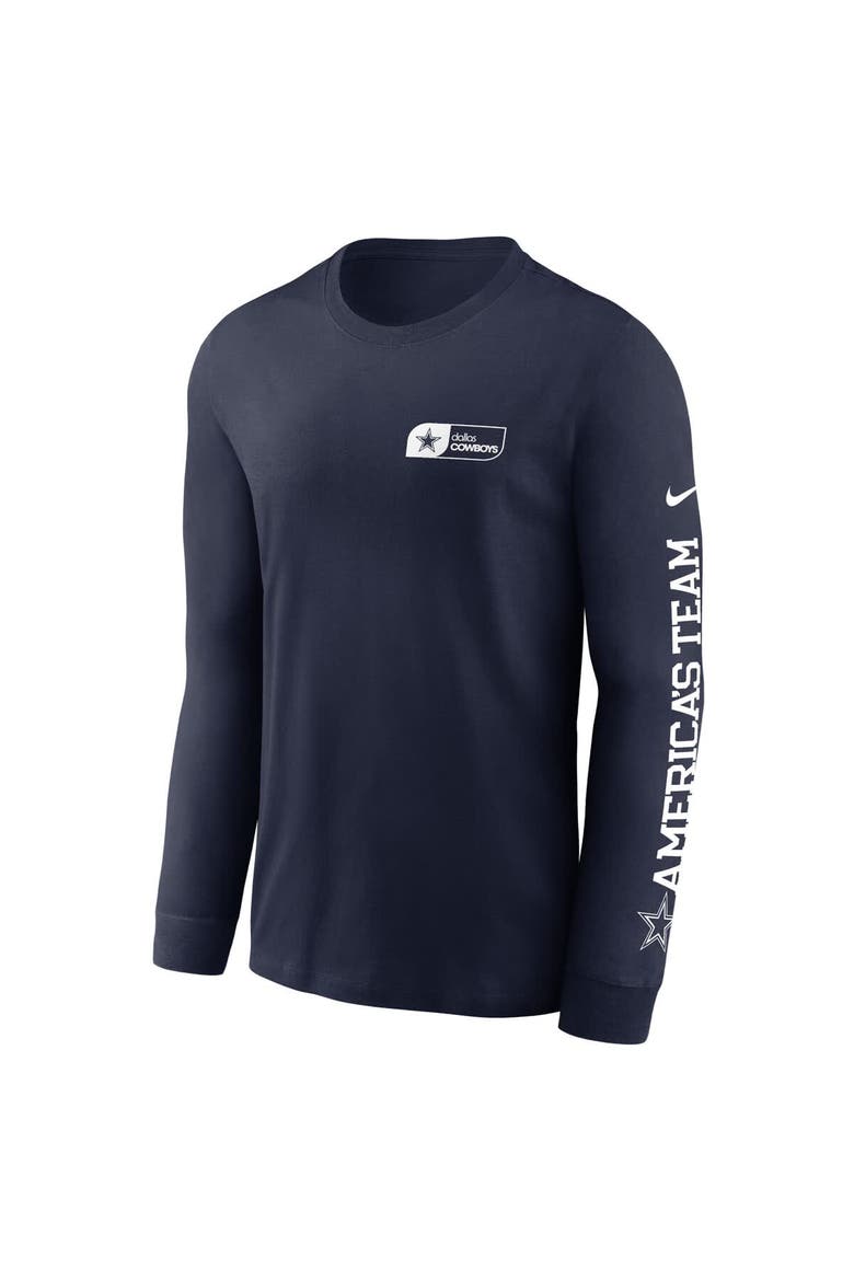 Men's Nike  Navy Dallas Cowboys America's Team Essential Long Sleeve T-Shirt, Alternate, color, Navy