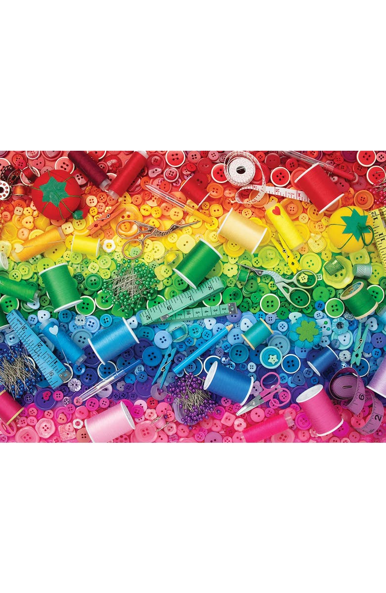 Sunsout Sewing Rainbow 500 piece Jigsaw Puzzle for Adults, Alternate, color, Multicolor