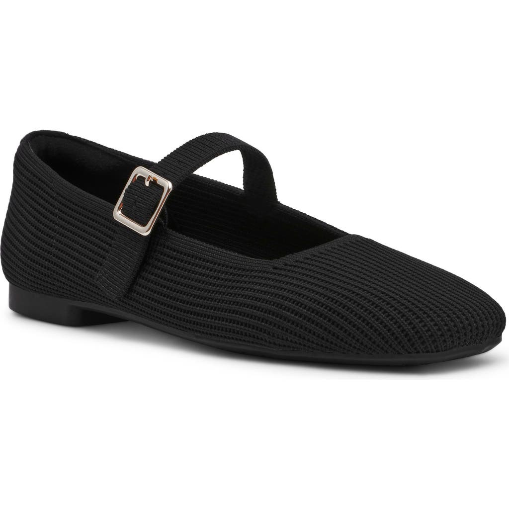 Anne Klein Mabel Mary Jane Flat In Black