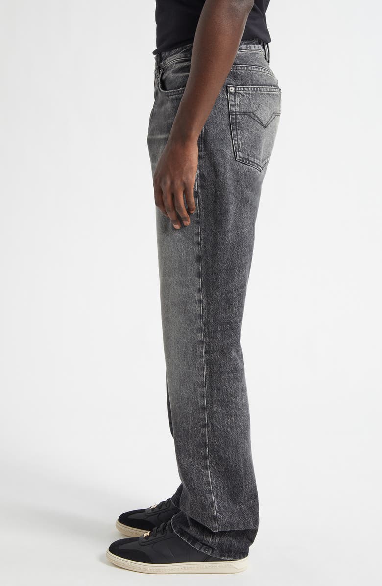 Versace Loose Fit Stonewash Denim Jeans, Alternate, color, Medium Grey