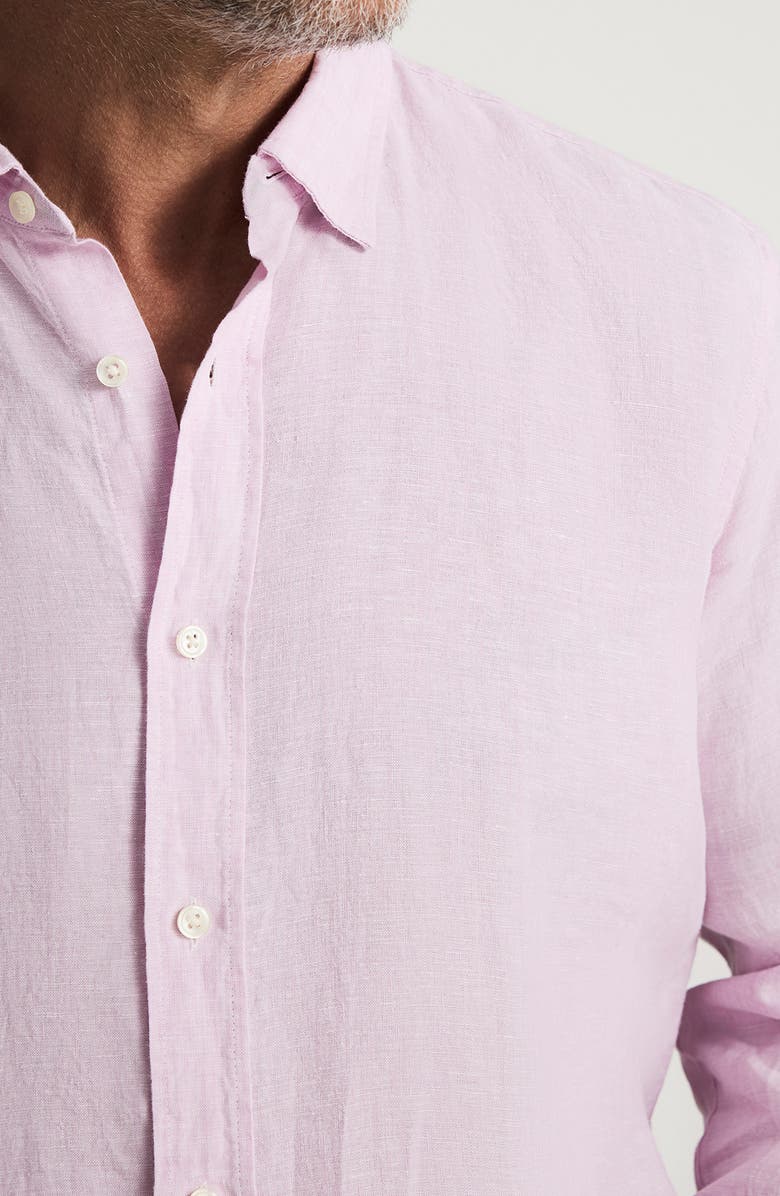 34 Heritage Linen Button-Up Shirt, Alternate, color, Lilac