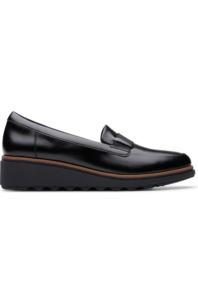 Clarks<sup>®</sup> Sharon Pace Loafer, Alternate, color, Black Leather