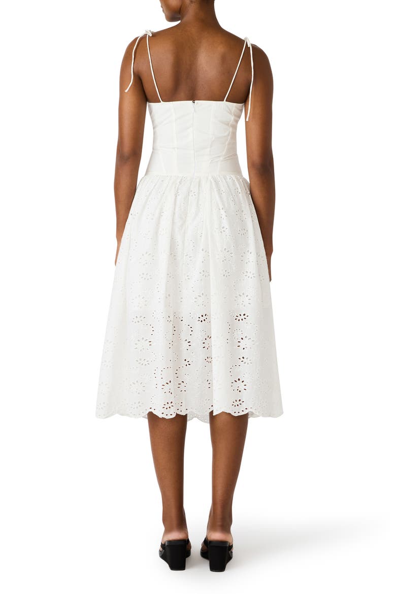 Juliara Eyelet Embroidery A-Line Dress, Alternate, color, WHITE