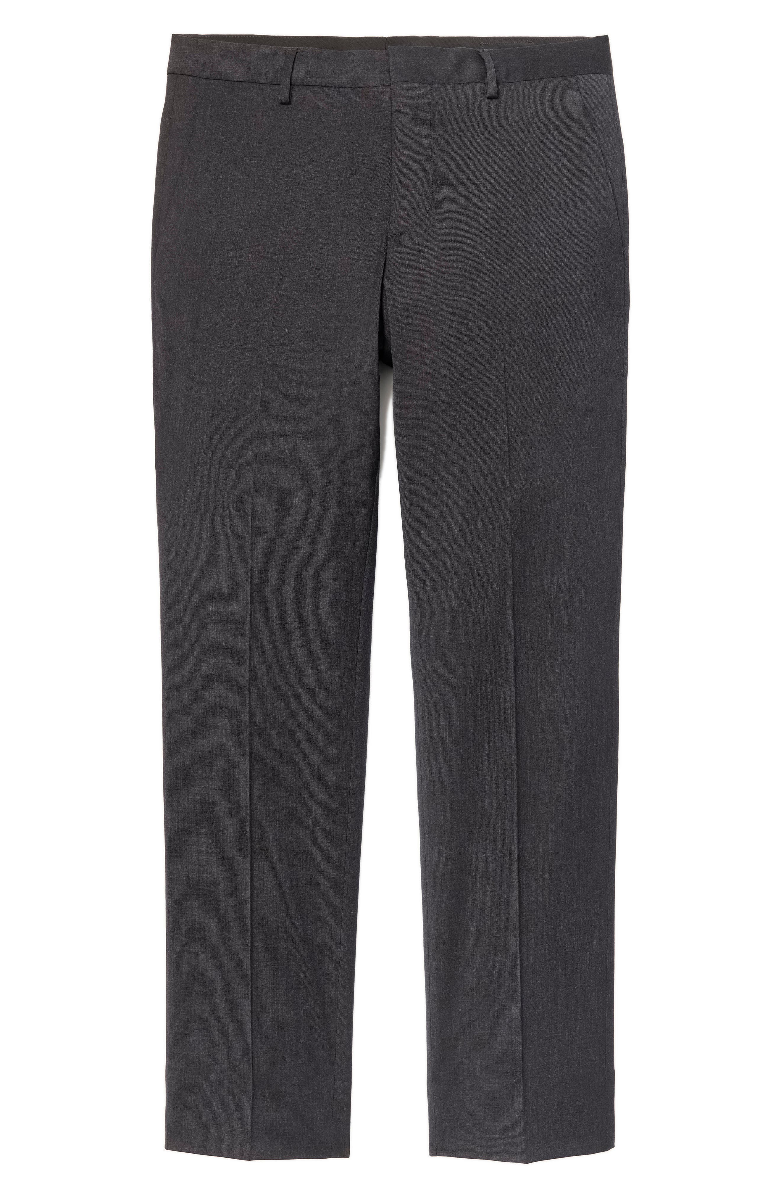 Jetsetter Flat Front Hemmed Stretch Wool Dress Pants - image 2
