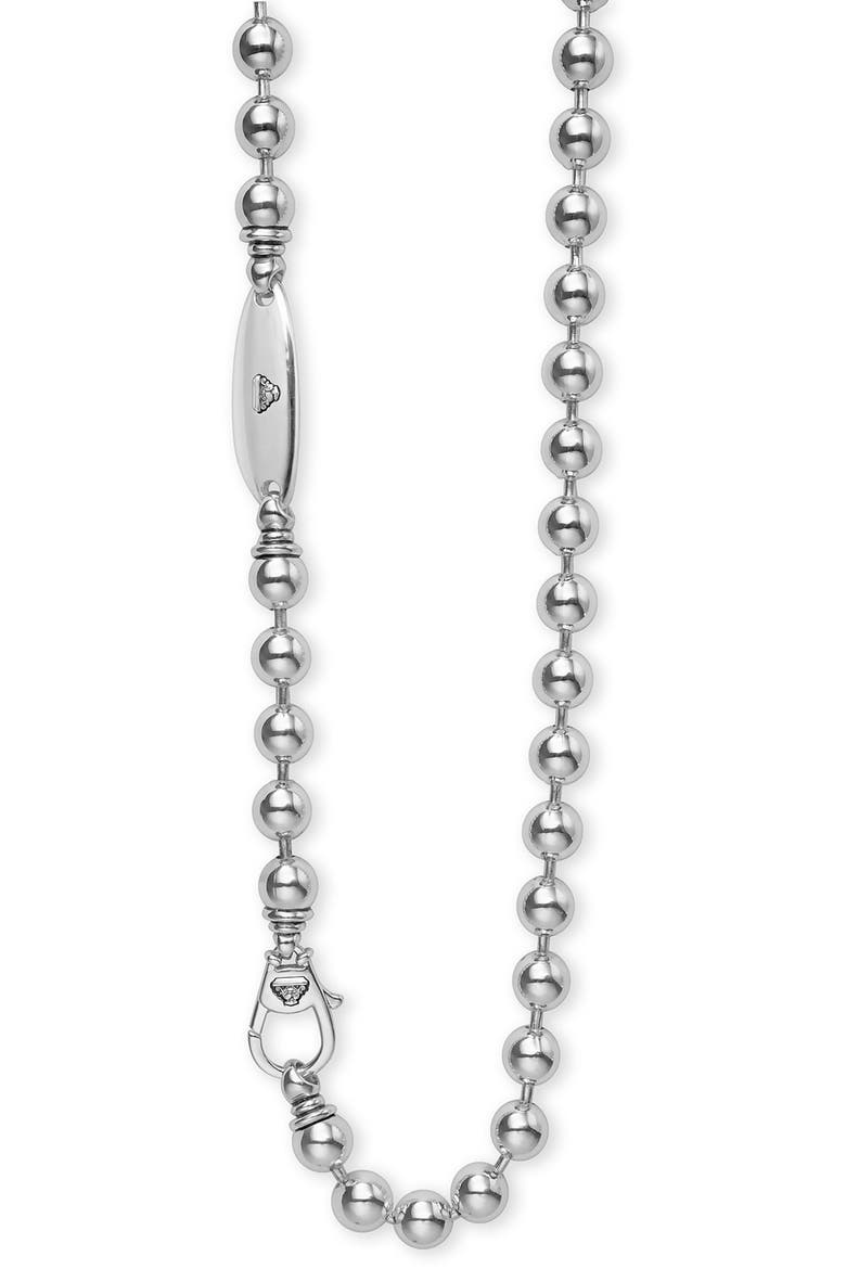 Men's 8mm Ball Chain Necklace, Alternate, color, SILVER