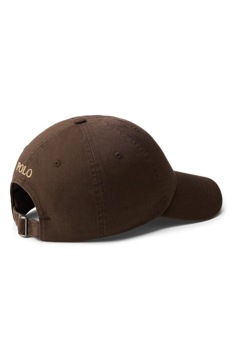 Polo Ralph Lauren The Iconic Cotton Chino Adjustable Ball Cap, Alternate, color, Nutmeg Brown W/ Khaki Pp