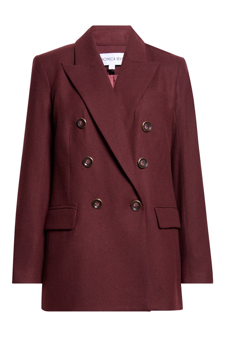 Rhys Double Breasted Dickey Jacket, Main, color, BURGUNDY