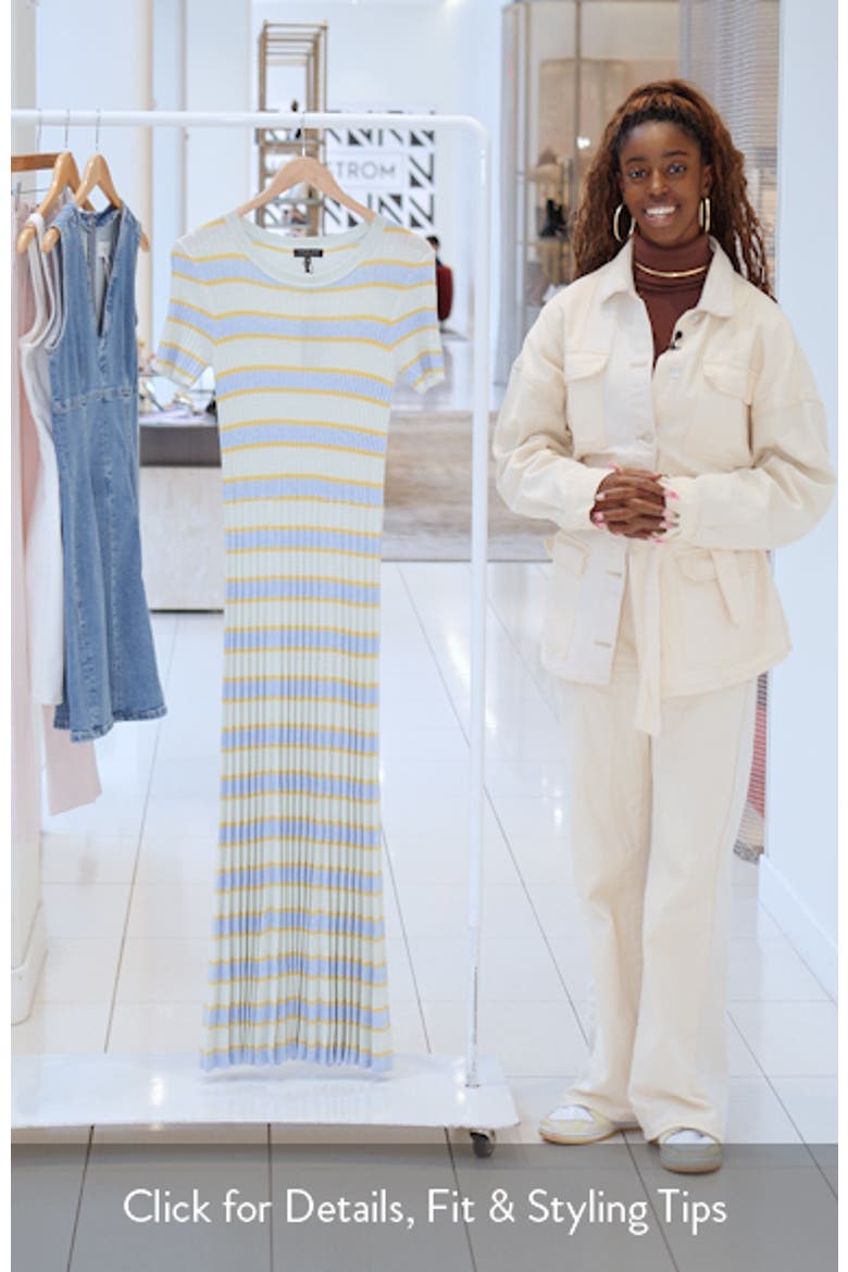 rag and bone striped knit dress & Eloise Stripe Pleated Rib Sweater (Women) Open back halter dress