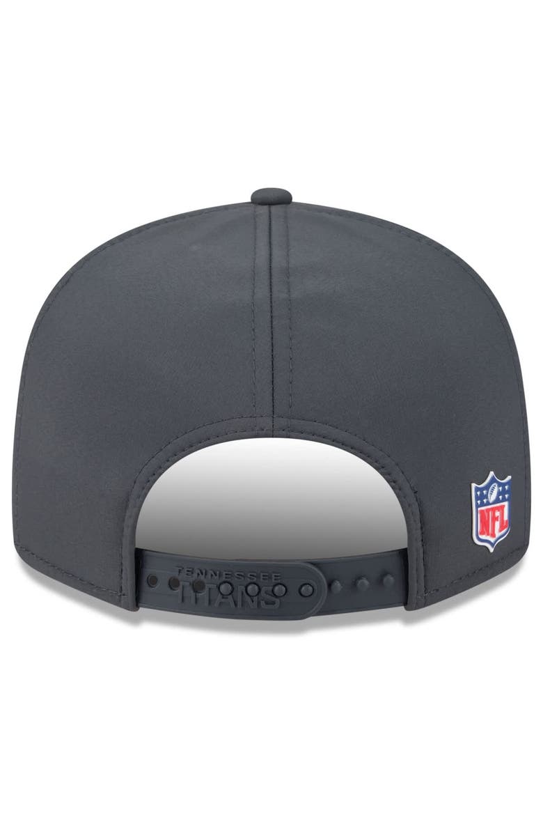 Men's New Era Charcoal Tennessee Titans 2025 Sideline Cold Weather Split Panel 9FIFTY Snapback Hat, Alternate, color, Charcoal
