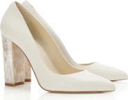 Freya Rose Camille Pointed Toe Pearl Heel Pump