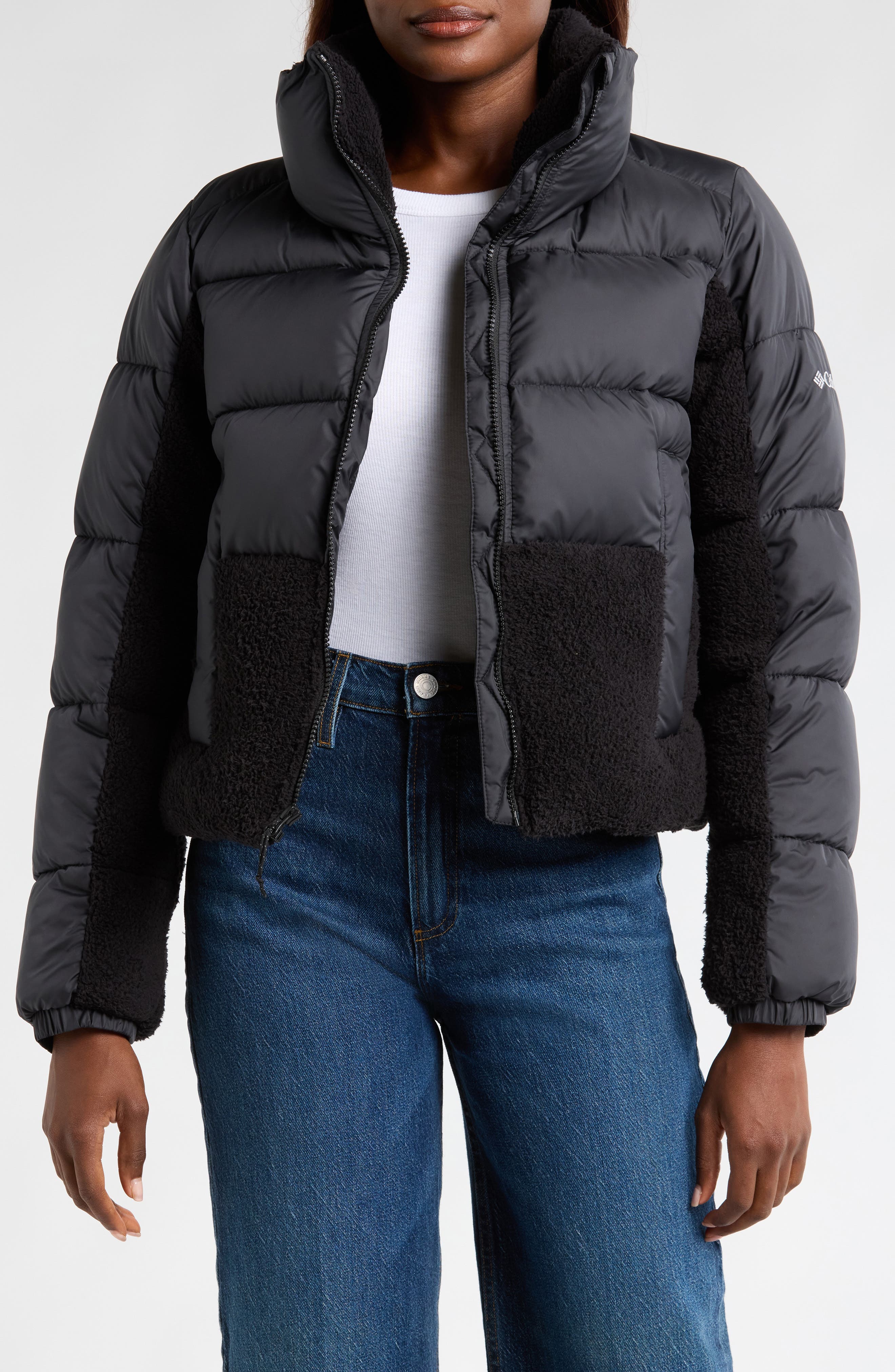 Columbia Leadbetter Point™ II Hybrid Crop Puffer Jacket in Black 