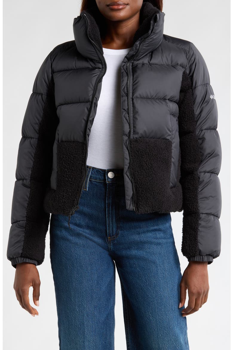 Leadbetter Point™ II Hybrid Crop Puffer Jacket, Main, color, BLACK