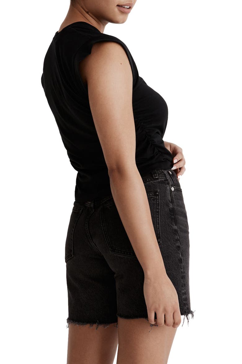 Side Cinch Muscle Tee, Alternate, color, TRUE BLACK
