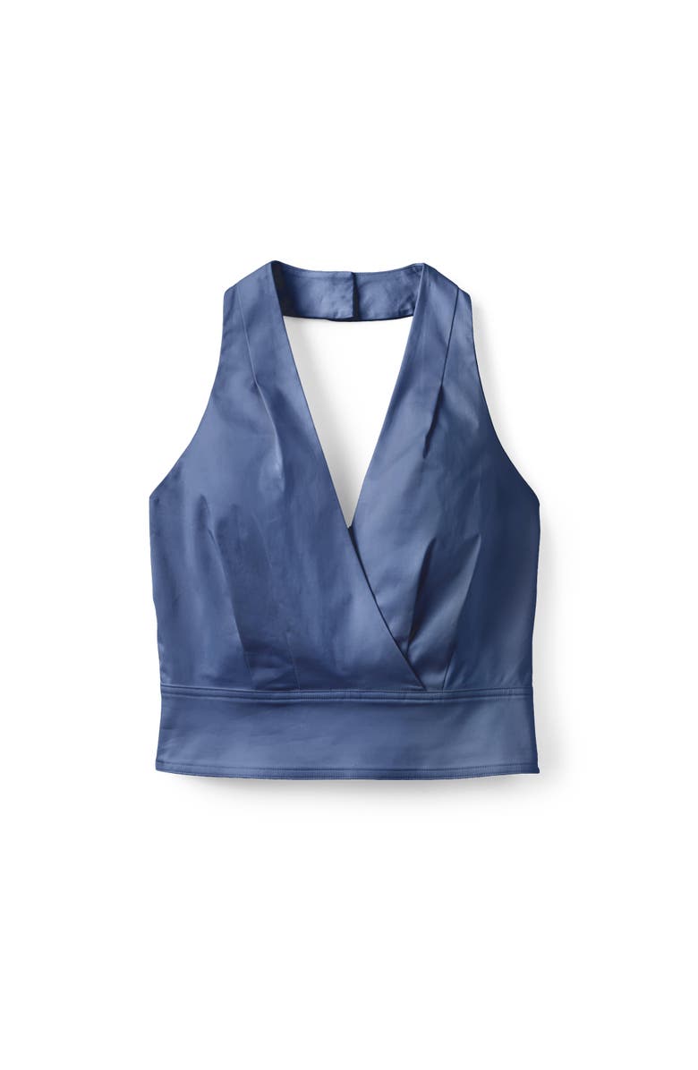Cartolina Olive Halter Top, Main, color, Coastal Indigo