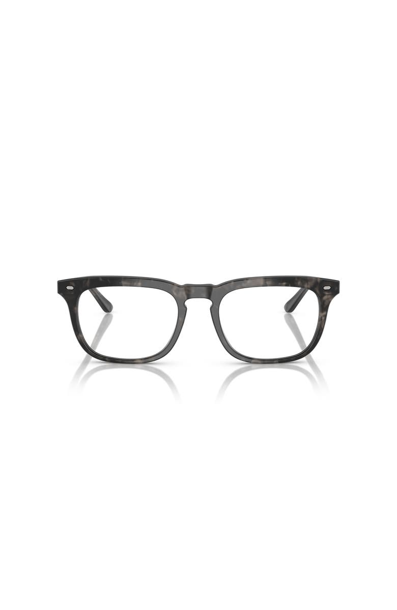 Brooks Brothers 53mm Rectangle optical glasses, Alternate, color, Tortoise/ Black