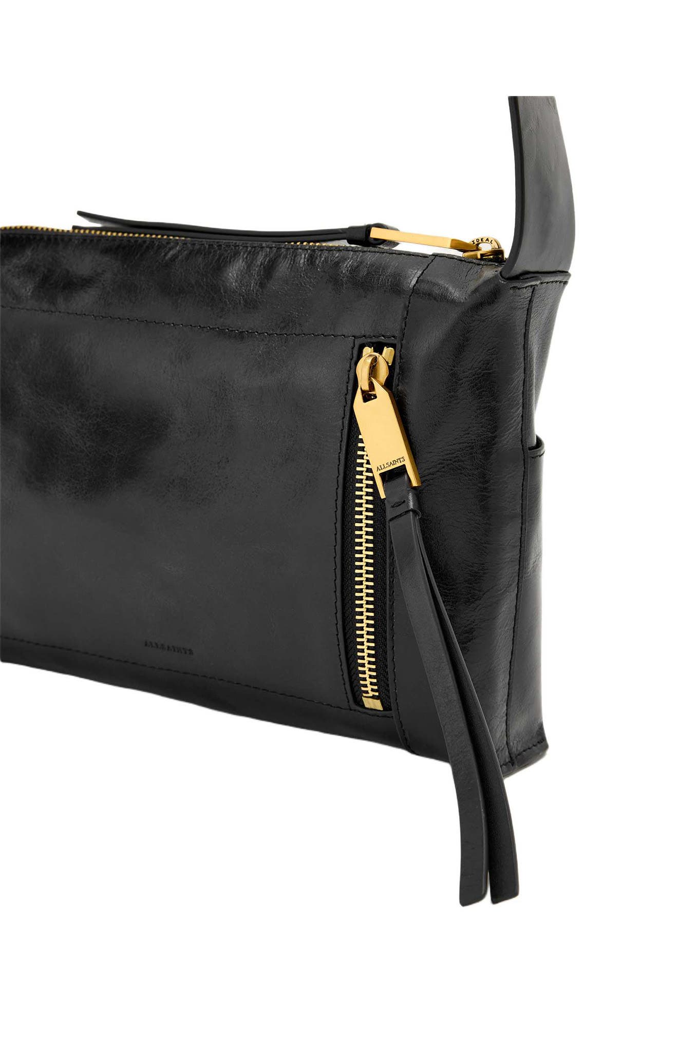 Женские сумки AllSaints Alba Shine Leather Crossbody — фото 6