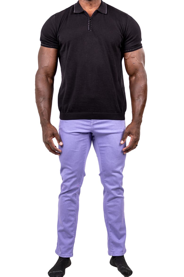 Marthyr Stretch Skinny Jeans, Alternate, color, PURPLE