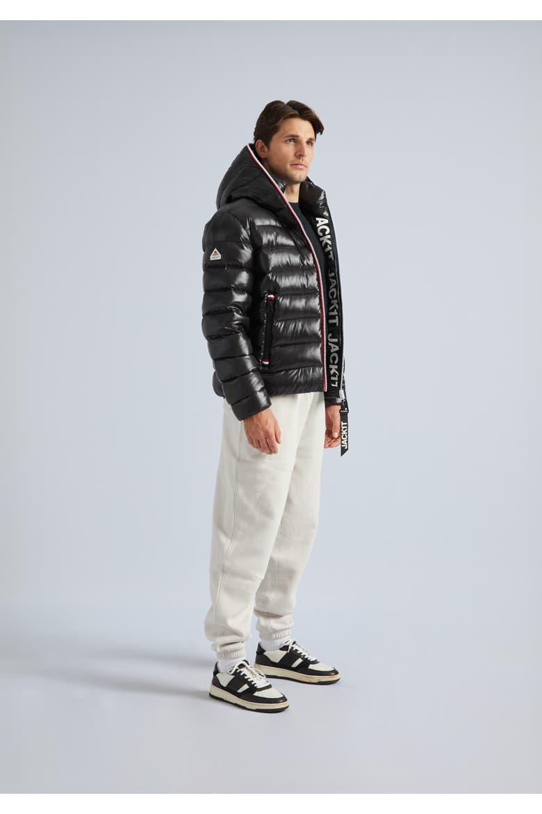 Hooded Insulated Puffer, Alternate, color, Black