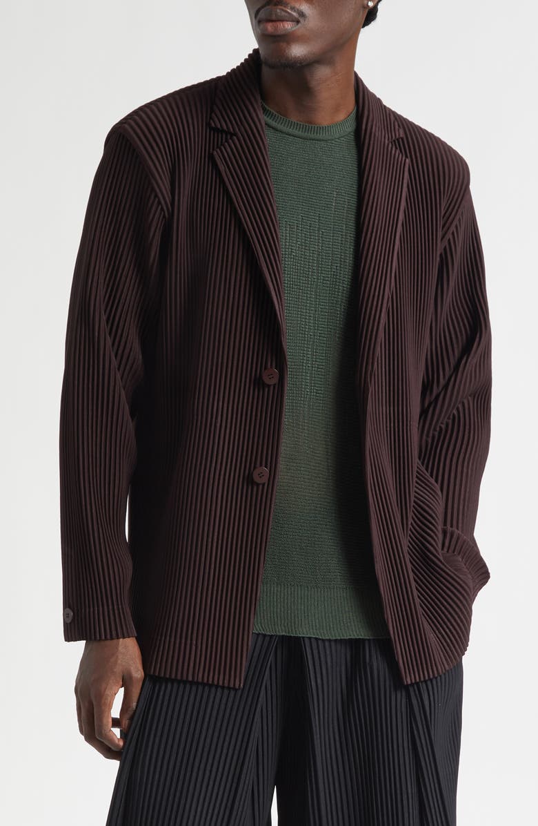 Homme Plissé Issey Miyake Tailored Pleats 2 Sport Coat, Main, color, 18-Egg Plant Black