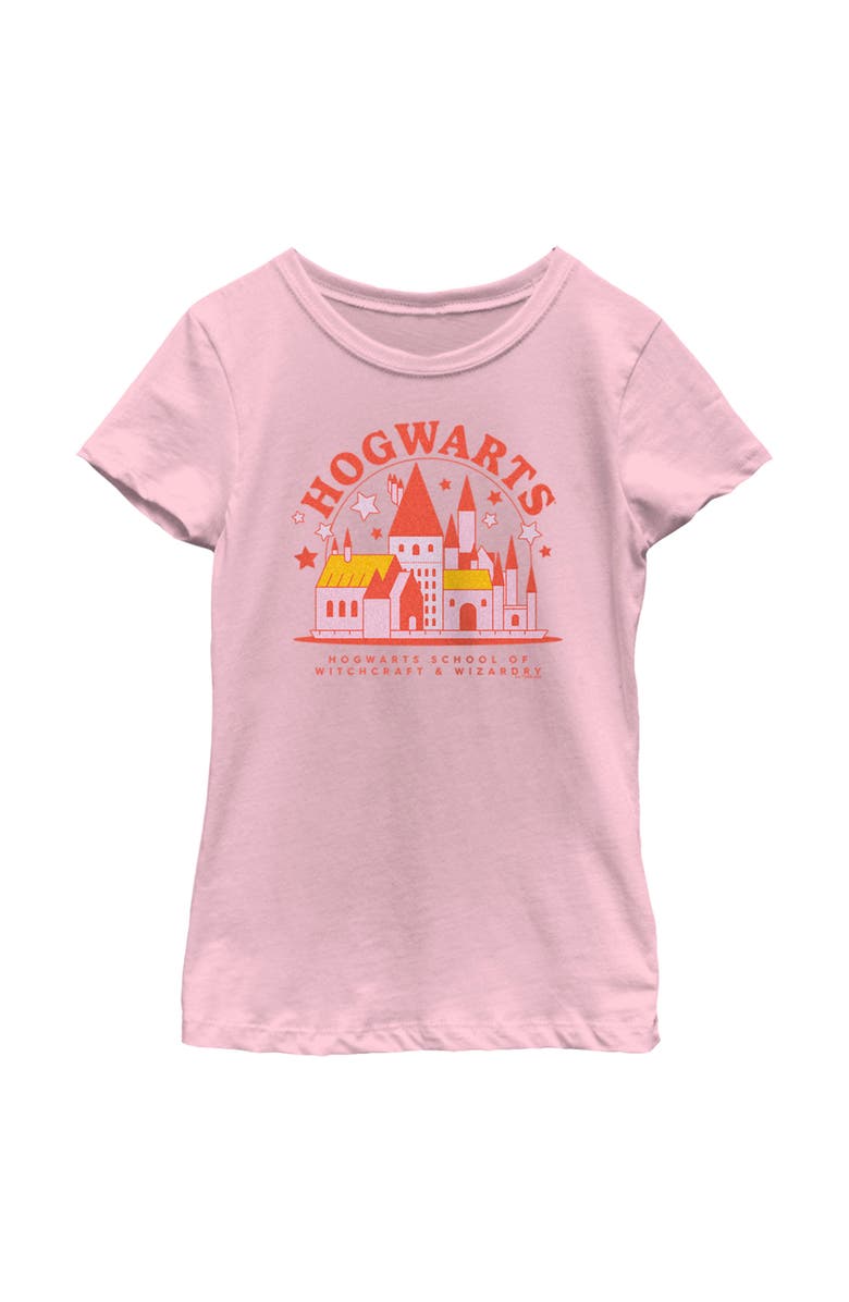 HARRY POTTER Girl's Harry Potter Cute Starry Hogwarts  Graphic T-Shirt, Main, color, Light Pink