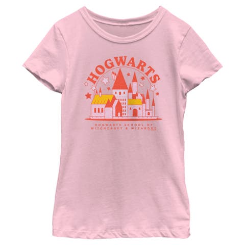Girl's Harry Potter Cute Starry Hogwarts  Graphic T-Shirt