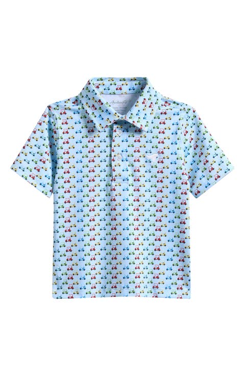 Kids' Multicolor Golf Cart Print Polo (Toddler & Little Kid)