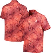 Tommy Bahama Men's Tommy Bahama Crimson Alabama Crimson Tide Big & Tall Coast Luminescent Fronds IslandZone Button-Up Camp Shirt